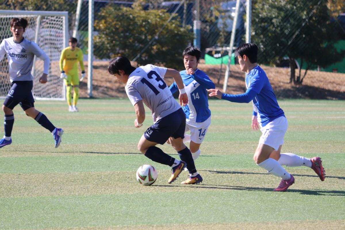 ‘약속의 땅’ 통영서 막 오른 제62회 춘계대학축구연맹전, 한산대첩기 조별예선 1일차…하루 종일 이어진 접전